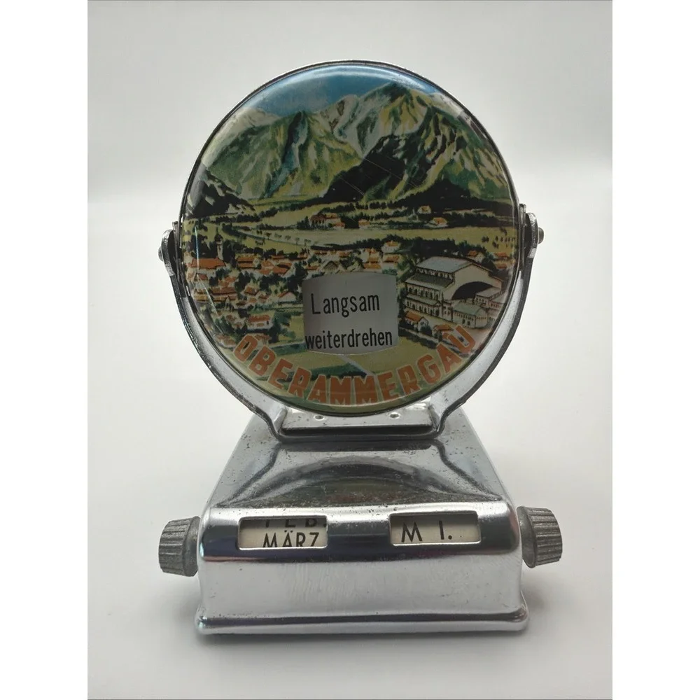 Vintage Schloss Linderhof Germany Perpetual Desk Calendar German Souvenir
